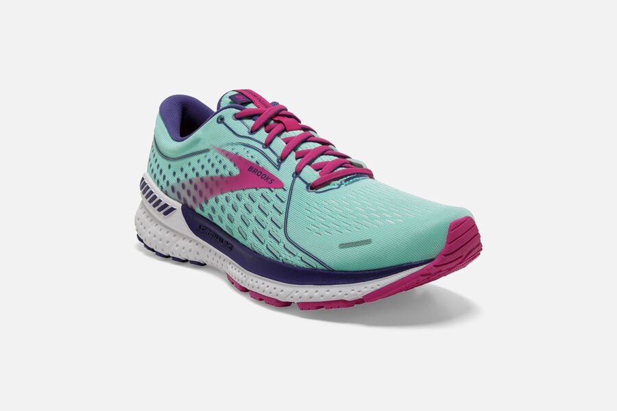 Brooks Israel Adrenaline GTS 21 Road Running Shoes Womens - Turquoise/Pink - MPA-237605